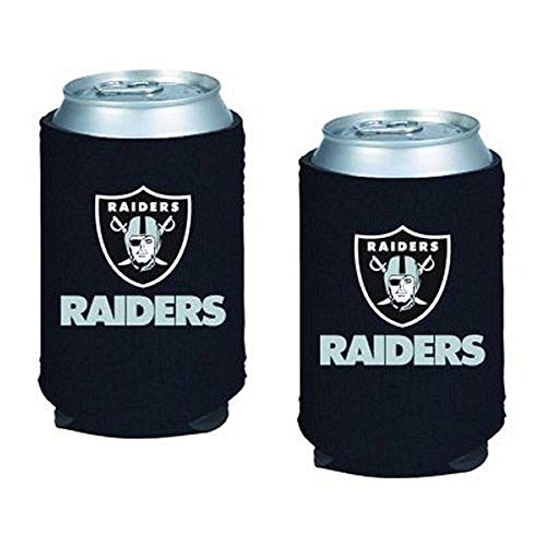 NFL Football 2014 Team Color Logo Can Kaddy Holder Cooler 2-Pack (Oakland Raiders)