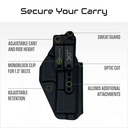 JX Tactical - Original Fat Guy Holster - IWB - Right Hand Draw - Compatible with Springfield Hellcat Pro w/Monoblock - Optic Ready - Coyote Brown - Made in U.S.A