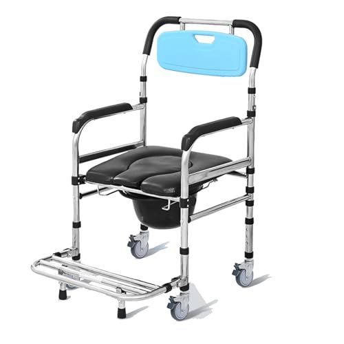 Silla de ducha ajustable con brazos y respaldo, taburete de inodoro impermeable, diseño plegable portátil para ancianos, soporta 200 kg
