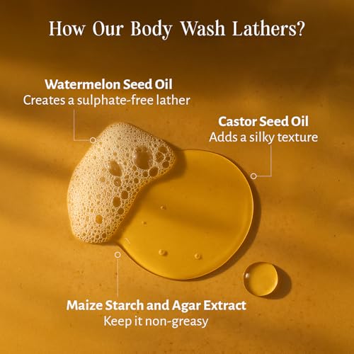 Image of Shankara Nourishing Oudh Body Wash | Luxury Ayurvedic Shower Gel with Oudh, Neem & Honey | Sulfate-Free, pH Balanced Moisturizing & Antibacterial Body Cleanser for Hydrated Skin | Unisex, All Skin Types - 210ml