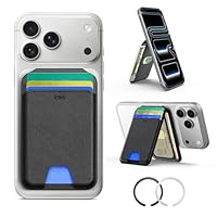 ESR mit MagSafe Wallet, 5 Kartenhalter, RFID-Schutz, für Magsafe Geldbörse mit Ständer, Wallet für iPhone 17e/17/16/15/14/13/12-Serie und Ausgewählte Samsung Geräte, Nicht für 13/12 Mini, Schwarz