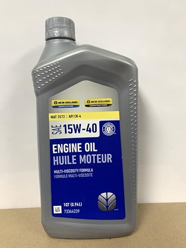 New Holland 1 Qt Engine Oil SAE 15W-40 CK-4 MAT 3572 Part # 73344239