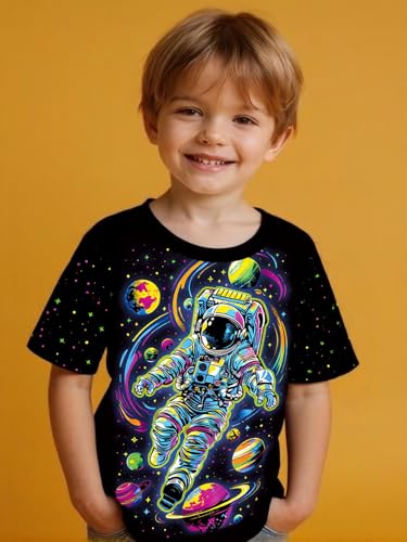 Image of Frogwill Boys Girls Shirts 3D Graphic T-Shirt Neon Clothes Short Sleeve Animal Print Tee 5-13 Years