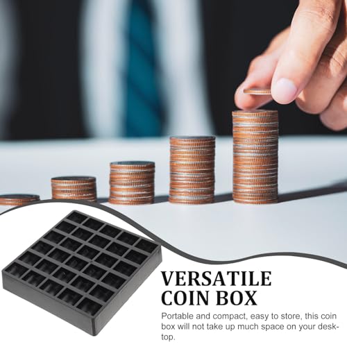 Caja organizadora de monedas negra 2 piezas miniatura 3