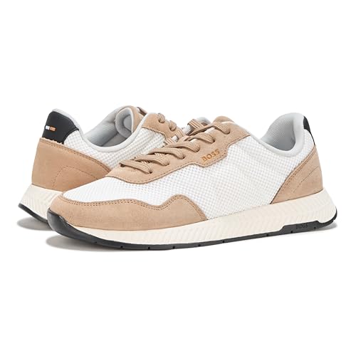 Image of BOSS Men's Leather Mix Low Top Sneaker