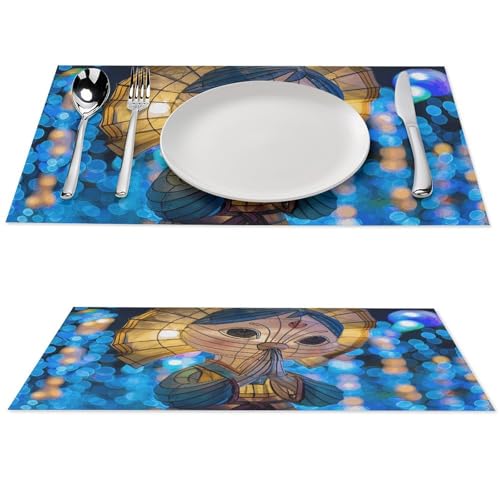 Table à manger protégée grâce au lot de 6 sets de table antidérapants - 2