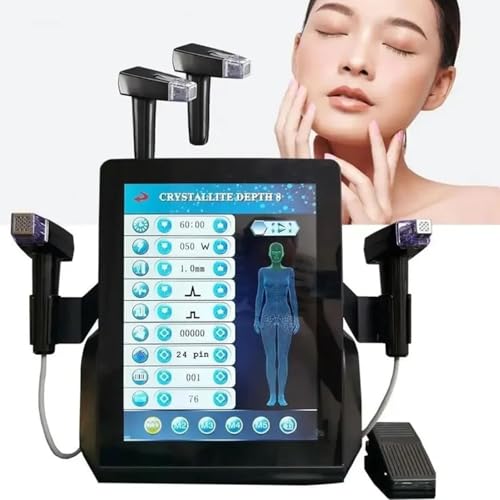 Máquina Belleza 2 En 1 Con Microagujas Eliminar Cicatrices Acné, Rf 8 Mm Profundidad Para Reafirmar Piel, Rf Fraccionada Estrías, Lifting Facial, Antiedad Eliminación Pecas Y Arrugas