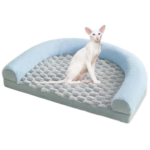 Lifetipsオリエンタルショートヘア Oriental ShorthairU型 ペットベッド 犬 猫 クッション ソファ 丸洗い可 滑り止め 保温 四季対応 小型犬 中型犬 大型犬 多頭飼い 快適 枕付き 軽量 カバー取り外し インテリアに馴染む 圧縮