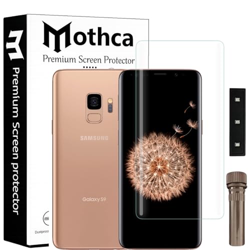 Image of Mothca Premium Curved UV Tempered Glass Screen Protector for Samsung Galaxy S8 / S9 | HD Clear | Full Screen Coverage (Pack of 1)