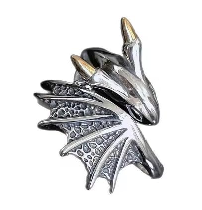 Bague dragon argent 925 ajustable pour toutes les tailles
