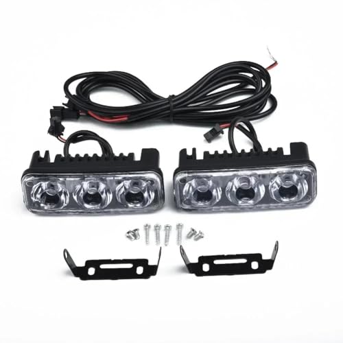 Feux de travail pour voiture 3LED haute puissance éclairage antibrouillard 7000K
