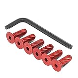 NRG Innovations SWS-100RD Steering Wheel Screw Kit (Upgrade Red"CONICAL")