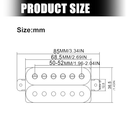 Micro guitare électrique double bobine professionnel et faible impédance