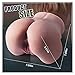 Realistic Pocket Pussy for Men - 2-in-1 Male Masturbator Sex Doll with Realistic Soft Buttocks, Vagina and Anal Passage 3D Texture 4.4 lbs Entry-Level Butt | Strong Suction Adult Male Sex Toy (Brown)