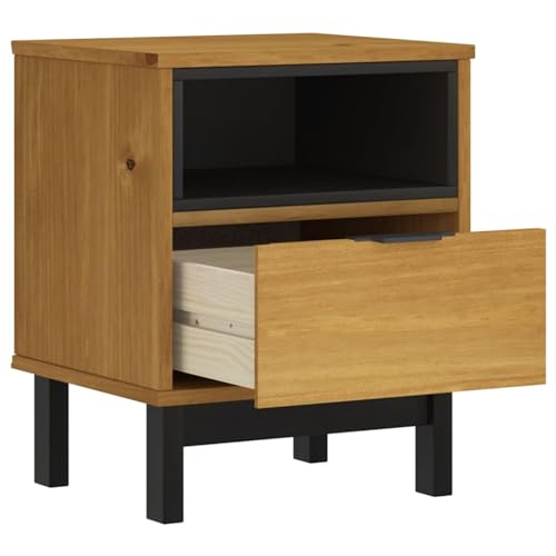 Table de chevet FLAM en pin massif pour ranger et désencombrer le lit - 5