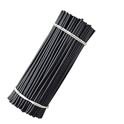 YOFASEN Bridas para cables 1000 piezas - Sujetacables Cable de hierro recubierto de plástico Alambre para plantas de jardín, 0.55 mm de diámetro x 12 cm de longitud, plano