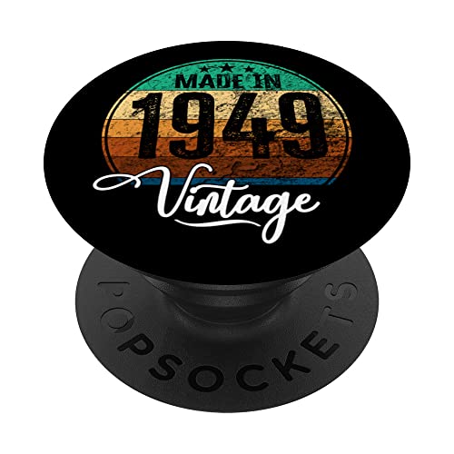Cumpleaños Vintage Año de nacimiento 1949 Cumpleaños bday PopSockets PopGrip Intercambiable