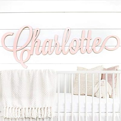 Personalized Nursery Decor - Custom Wooden Name Sign - 8 sizes available 12"-54" WIDE - Unpainted or Painted - High Quality Kids Room Decor, Baby Shower Gift - Gender Neutral For Baby Girl or Boy