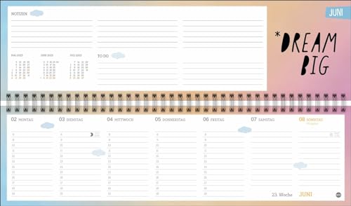 Design Wochenquerplaner 2025: Wochenkalender in frischen Farben zur Übersicht bei der Planung aller wichtigen Termine. Tischkalender für Büro und zu ... Platz für Notizen. (Tisch-Querplaner Heye)