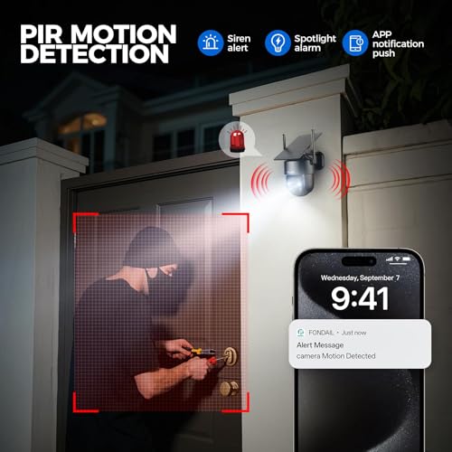 Image of LITYMOL 4G LTE Cellular Security Camera, 2K Outdoor Camera Wireless with 360 View, Color Night Vision, AI Detection, 2-Way Audio, Spotlight Siren Alarm, SD /Cloud Storage