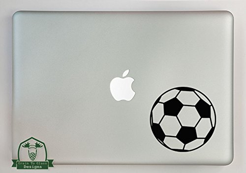 Grain To Glass Designs Soccer Ball Laptop Decal - 11 Black soccerball~11~Black