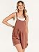 ANRABESS Women's Summer Casual Rompers Bib Short Overalls Loose Linen Jumpsuit Beach Outfits Travel Vacation Clothes Rsut Red Medium