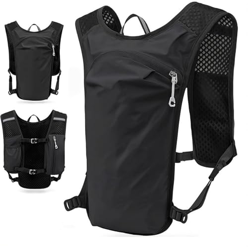 Heidouse Running Vest Safe Reflective Running Backpack Lightweight ? Breathable Marathon Hydration Vest with Pockets ? Adjustable Strap for Hiking Camping Marathon Cycling Race