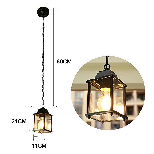 E27 Hangende Lampen Buiten Hanglampen Zwart Retro IP23 Plafondverlichting Vintage Industriële Metalen Hanglampen… - Afbeelding 7