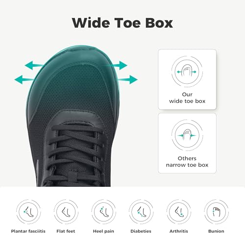 Image of IIV Mens Walking Shoes with Arch Support Wide Toe Box Tennis Sneakers Plantar Fasciitis Running Shoes