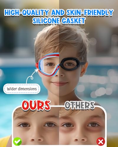 Image of Swim Goggles 2 Pack, Wide View Anti Fog&UV Swimming Goggles for Audlt, No Leak Pool Beach Essentials for Men Women