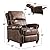CANMOV Pushback Recliner Chair Leather Armchair Push Back Recliner with Rivet Decoration Single Sofa Accent Chair for Living Room from CANMOV