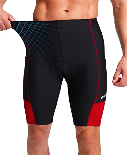 Bikewa Bermuda masculina acolchoada 3D para ciclismo de estrada, ciclismo de montanha, ciclismo FPS