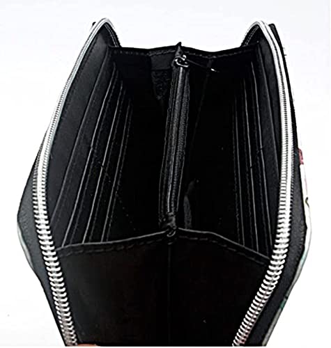 Alice in The Wonderland Characters Hand Purse Zip Around Clutch Wallet2