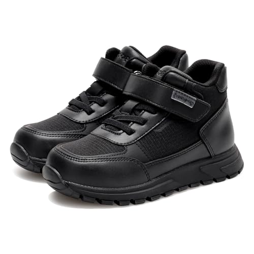 princepard Kids Orthopedic Shoes with Arch and Ankle Support,Girls and Boys Mesh Breathable Sneakers, Black, 12 Little Kid