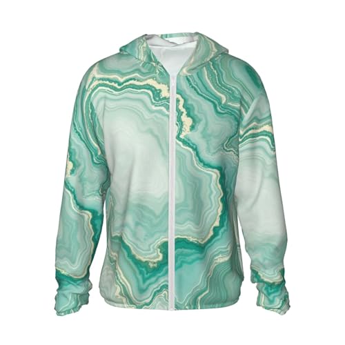 Marble Cherry Long Sleeve Hoodie for Women Men Sun Protection Jacket Hooded Lightweight UV Shirts for Hiking Cycling