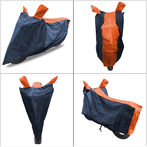 Image of Hunter 350 Two Wheeler Bike Cover Accessories - Dustproof - UV Protection - Premium Bike Cover Blue Orange