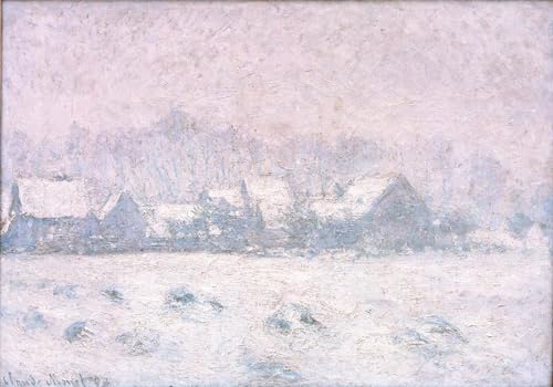 Tableau Effet neige à Giverny Monet toile 60x90cm SERENDIPITP