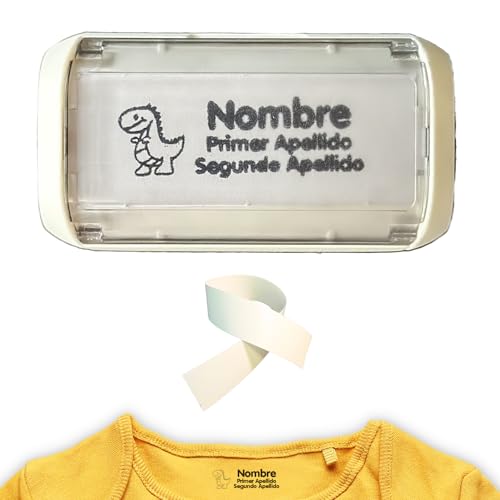 Listado y reviews de Personalización los diez mejores. 34 WRLD Sello Para Marcar Ropa Personalizado Con Tinta Textil Para Guardería y Escuela - 3.8 X 1.4 CM -