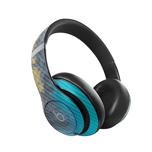 Image of MightySkins Carbon Fiber Skin Compatible with Beats Studio Pro - Yellow Spill | Protective, Durable Textured Carbon Fiber Finish | Easy to Apply