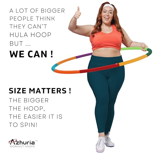 image for Azhuria Weighted Hula Hoop Plus Size | 3.2lb Weight, 43in Diameter | E