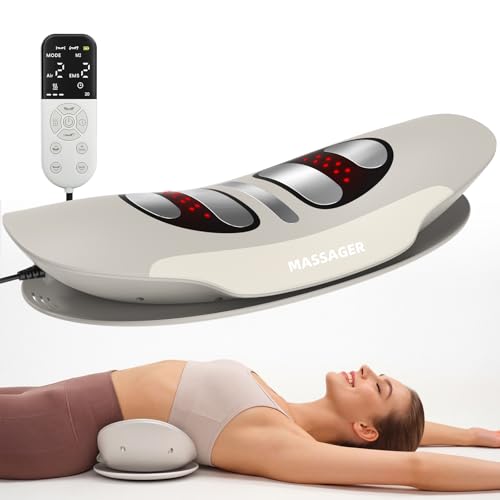 Elektrischer Rückenmassagegerät Lendenwirbel-Massagegerät mit Dynamische Airbag Traktion Wärmefunktion Vibrationsmassage Infrarot Massagegerät für Rückenschmerzen