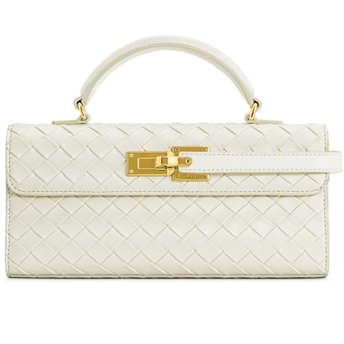 JW PEI Women's Keyla Weave Texture Top Handle Bag - White