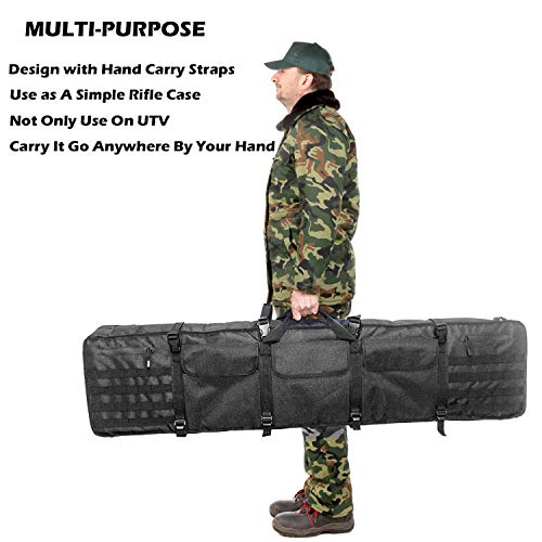 Rifle Case Soft ShotGun Bags for UTV Gun Rack Storage, Waterproof Dust Resistant UTV Double Gun Carrier, Powersports Gun Racks Storage Long Gun Case, Hunting Gear Accessories