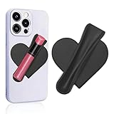 Henjunu Lipgloss-Schutzhülle für Handy,Lipgloss handyhülle,Handyhülle Lipgloss Halter,Handy & Phone Accessoire zur Aufbewahrung,Handy-Kartenhalter für iPhone und Android,Schwarz