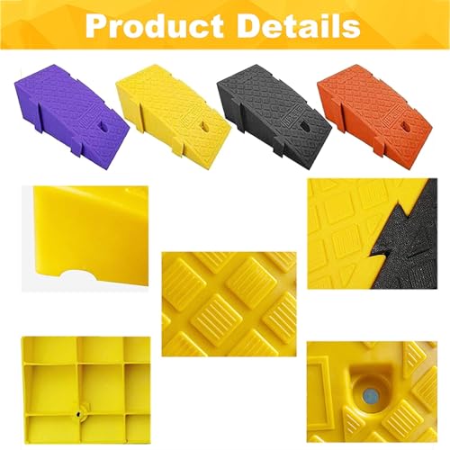 Rampa para bordillo portátil de plástico resistente 7.5 pulgadas miniatura 5