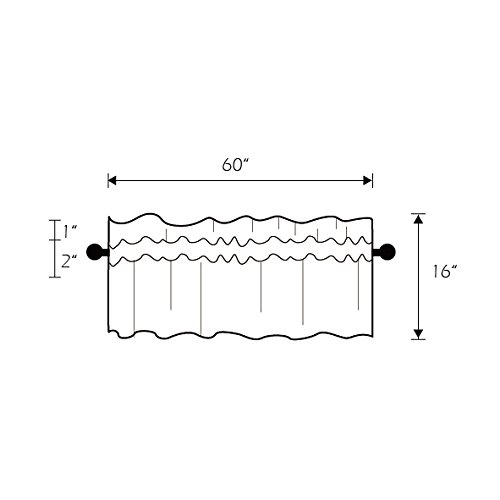Valea Home Water Repellent Valance For Bathroom Window Waffle Woven Textured Short Kitchen Curtain Valances(60 X 16 Inches, White, One Panel) #TOP6