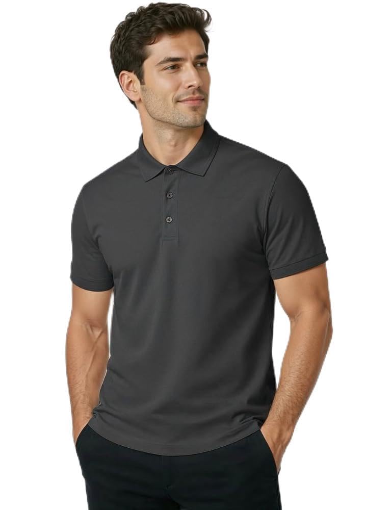Men's Polo T-Shirt | 100% Cotton | Regular Fit | Half Sleeve | Soft & Breathable Polo Collar Casual T-Shirt