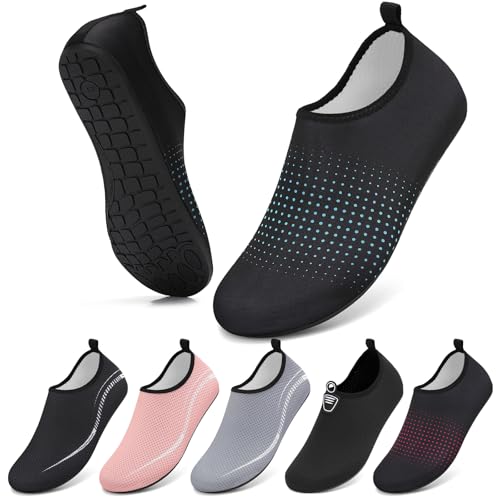 BARFULKER Wasserschuhe Damen Herren Badeschuhe Schwimmschuhe Schnell Trocknend Aquaschuhe rutschfeste Strandschuhe Surfschuhe Barfußschuhe Beach Pool Unisex