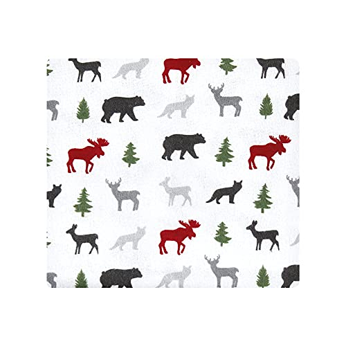 Image of Hudson Baby Unisex Baby Cotton Flannel Receiving Blankets, Woodland Christmas, One Size (Pack of 2)