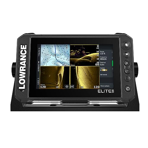 GPS City Lowrance Elite FS 7 Fish Finder with Active Imaging 3-in-1 Transducer, Preloaded C-MAP Contour+ Charts & Protective Cover Bundle (000-15688-001)